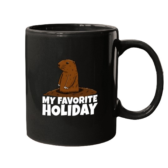 My Favourite Holiday Groundhog Mugs