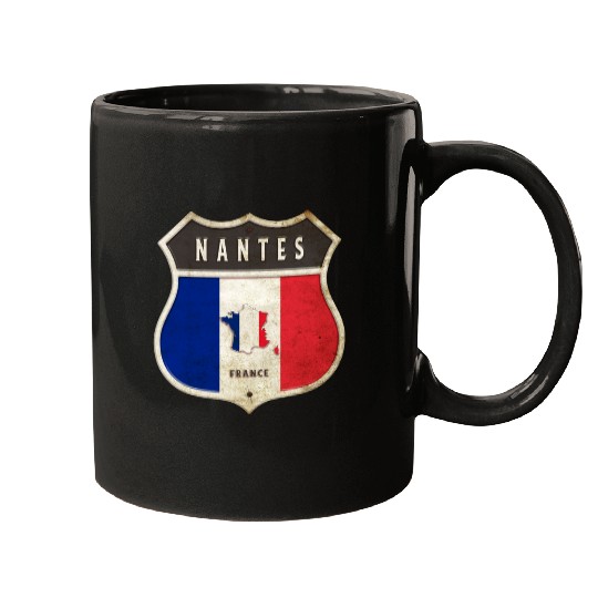 Nantes France coat of arms flags design Mugs