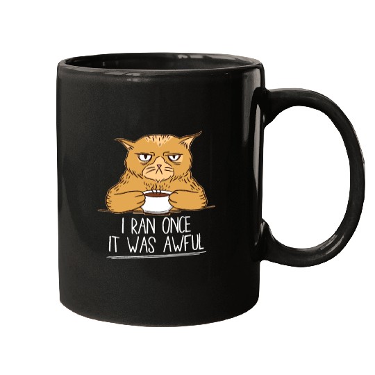 Sarcastic Running Design For Runner Cat Lover Mugs