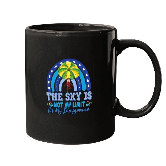 The Sky Is My Playground Skydive Funny Sarcasm Pun Mugs