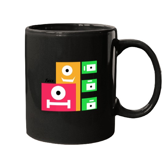 Alien Cubes - Friendly design Mugs
