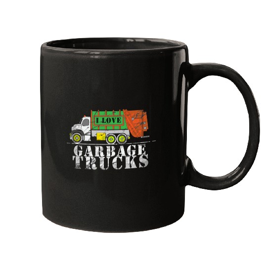 I Love Garbage Trucks Mugs