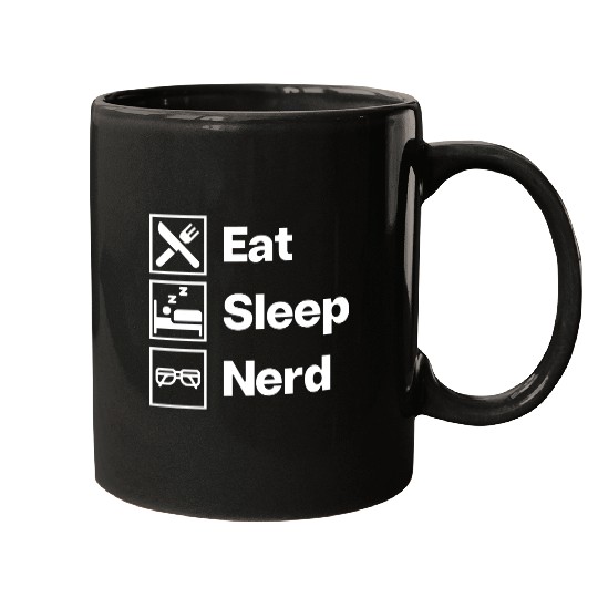 Eat Sleep Nerd Mugs