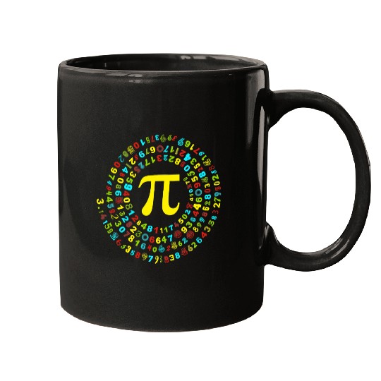Pi Spiral Pi Day Mugs