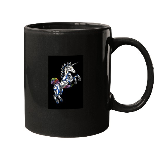 Unicorn Robot Mugs