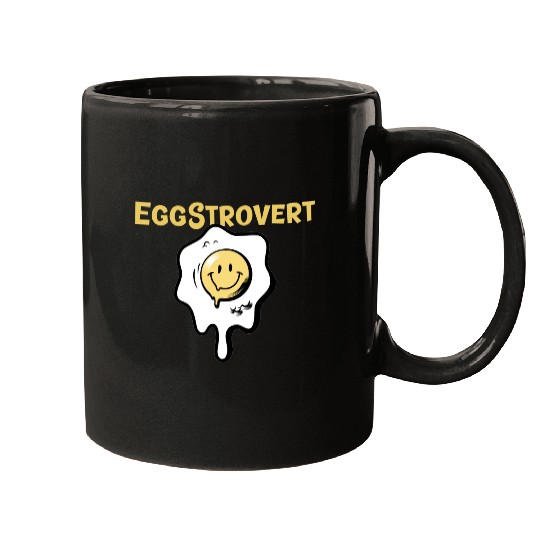 Eggstrovert Happy Extrovert Fried Egg Mugs