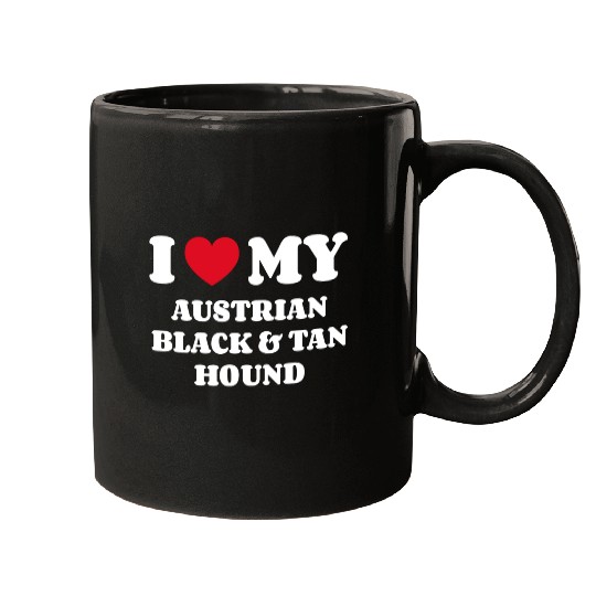 I Love My Austrian Black And Tan Hound Mugs