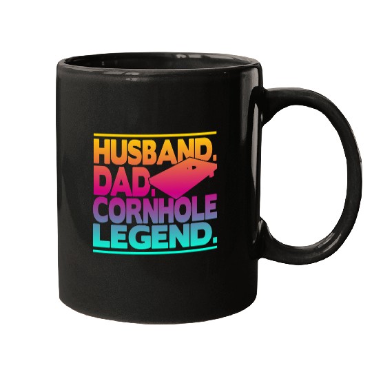 Husband Dad Cornhole Legend Classic Mugs