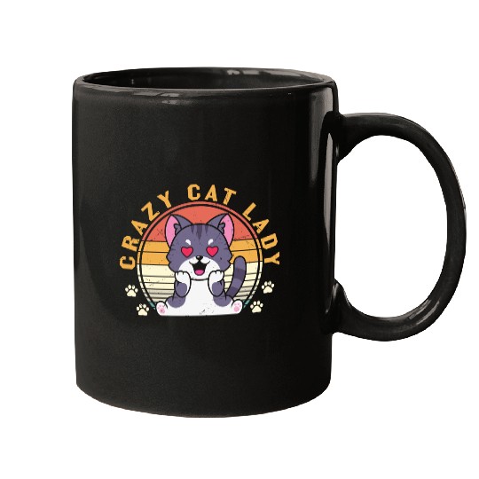 Crazy cat Lady Mugs
