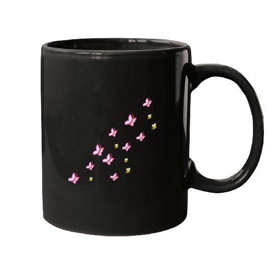 symbols butterflies bees nature flying Mugs