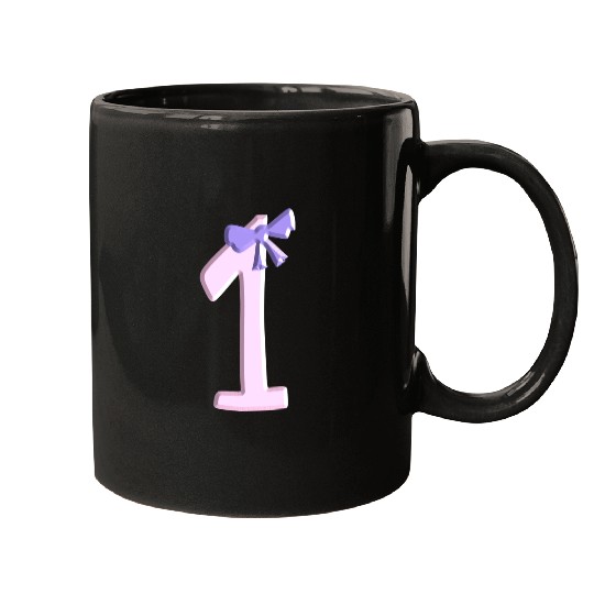 one loop number pink number first Mugs