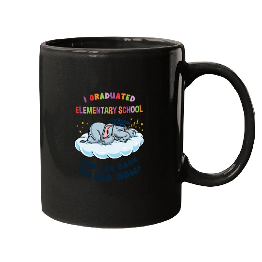 I Graduated Elementary School Elephant Graduation Mugs