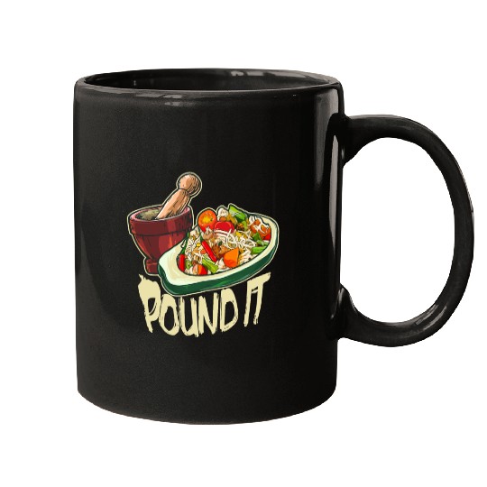 Pound It Green Spicy Thai Papaya Salad Mugs