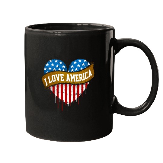 I Love America Mugs