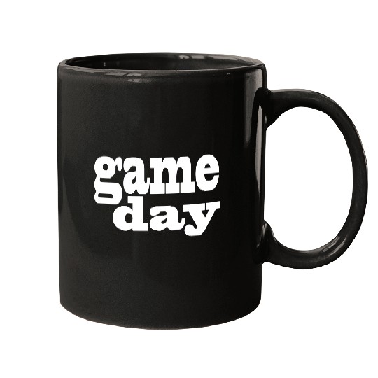 Game Day - white letters Mugs