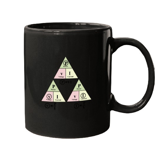 Electrical Power Formulas Triangle for Engineers Mugs
