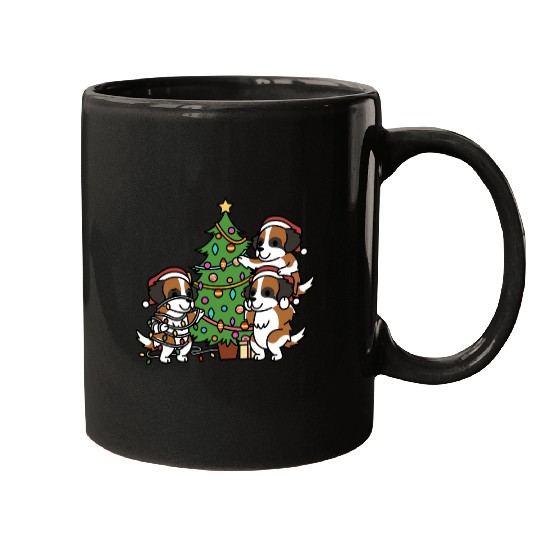 Saint Bernard Christmas Tree Mugs