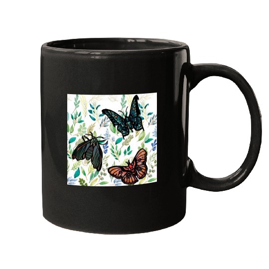 Two Butterflies and A Moth Mugs
