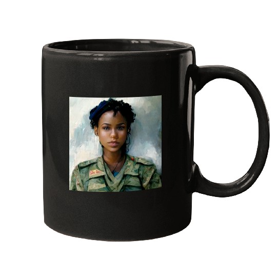 Beautiful US army combat medic painting Mugs