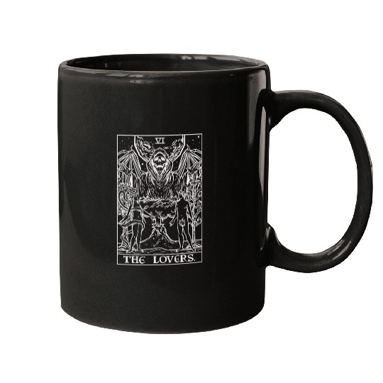 The Lovers Tarot Card Halloween Grim Reaper Gothic Mugs