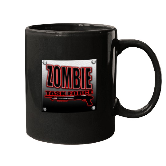 Zombie Task Force Worn Metal Sign Undead shooter Mugs