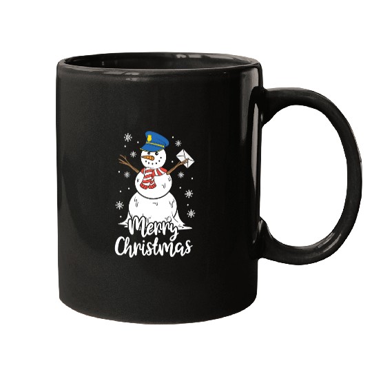 Christmas Funny Postman Mailman Snowman Xmas Gift Mugs