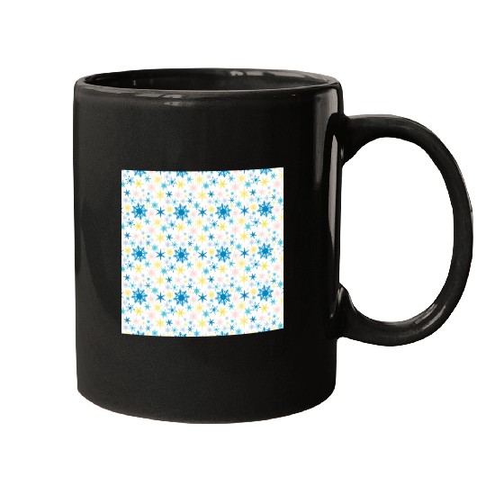 Modern Snowflakes Pattern Colorful Mugs