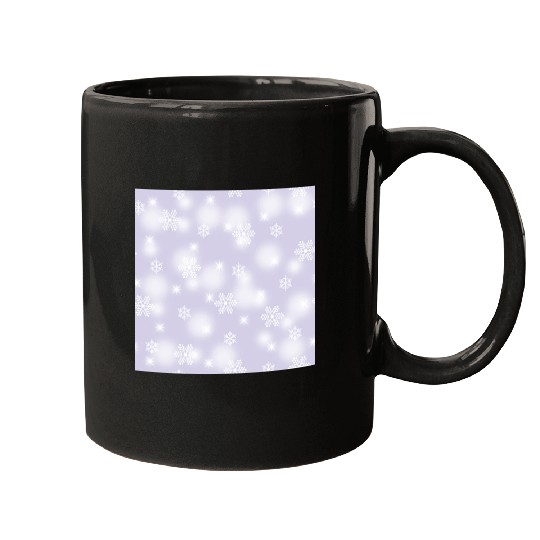 Lavender Snowflakes Pattern Mugs