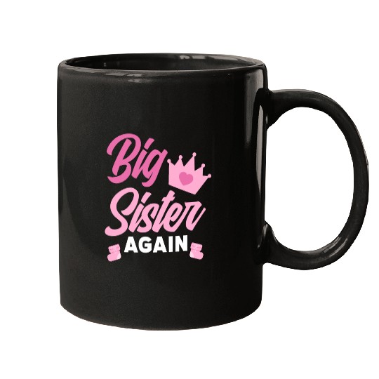 Again Sister Pregnancy Announcement Mugs