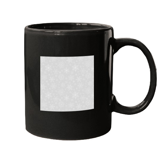 Grey Snowflakes Pattern Mugs