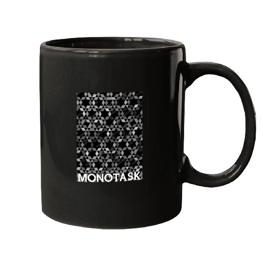 Black and white design by MONOTASK Mugs