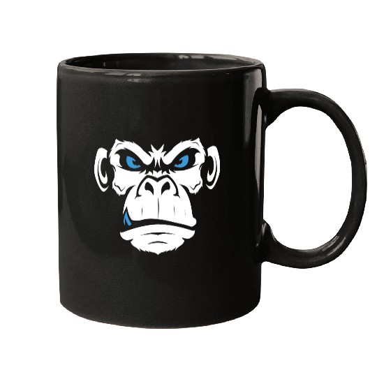 Monkey Head Angry Monkey Face Mugs