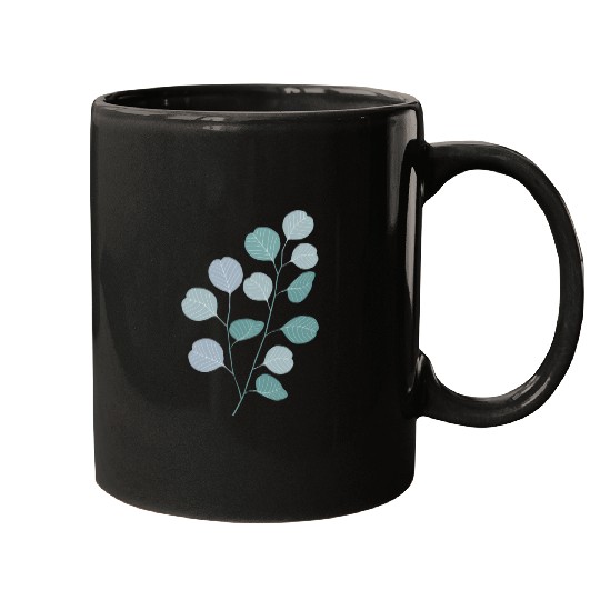 Eucalyptus evergreen design - natural plant leaves Mugs