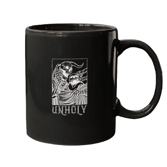 Skeleton Bones Tarot Card Occult Unholy Gothic Mugs