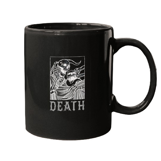 Skeleton Bones Tarot Card Occult Death Gothic Mugs