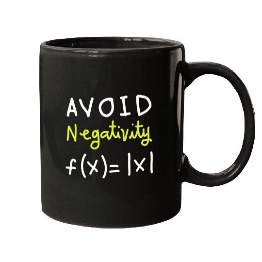 avoid negativity Math Design Mugs