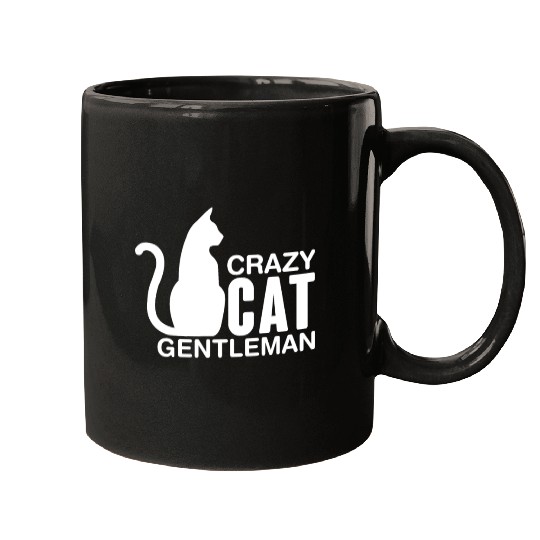Crazy Cat Gentleman Mugs
