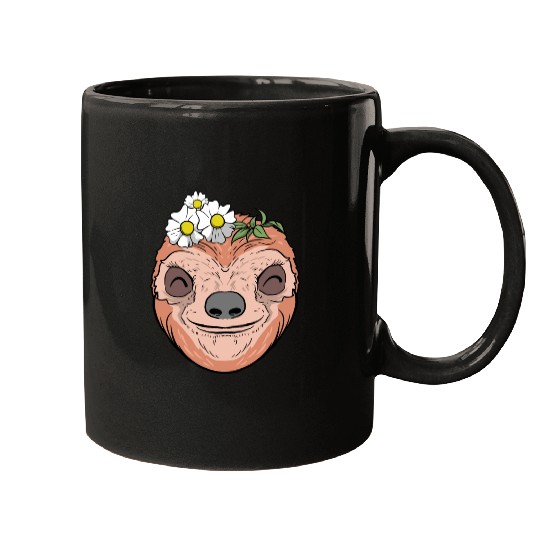 Flower Sloth Mugs