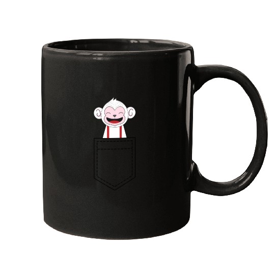 monkey pocket Mugs