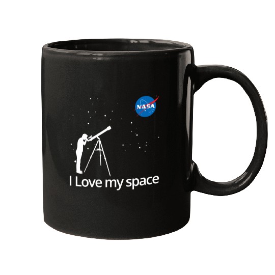 NASA I Love My Space Telescope Galaxy Mugs
