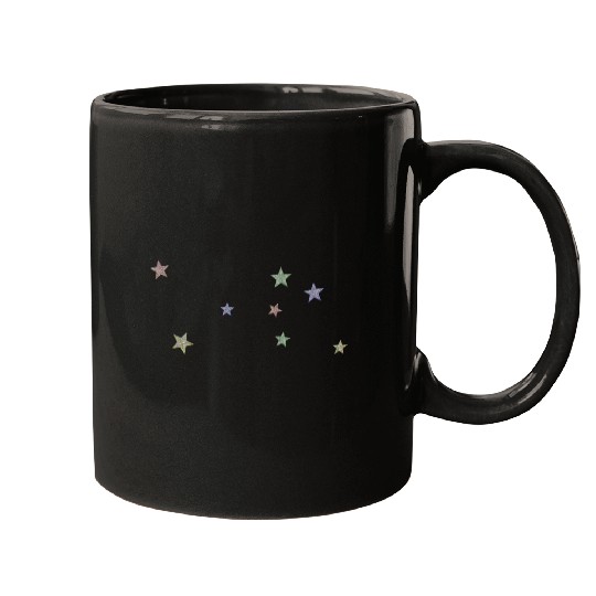 Glittery Stars, Colourful Glitter Stars, Colours Mugs