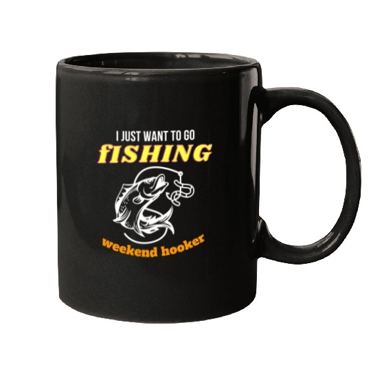 Fishing Lifestyle weekend hooker Mugs