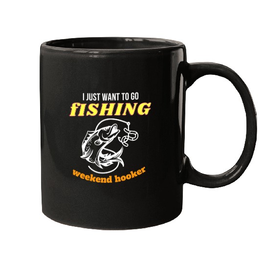 Fishing Lifestyle weekend hooker Mugs