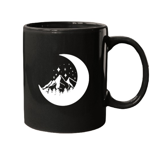Mountains in the moon Full moon Mugs