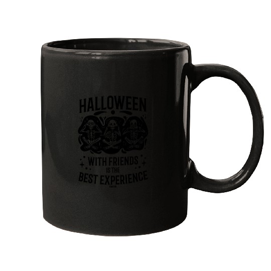 Halloween skeleton friends saying Mugs