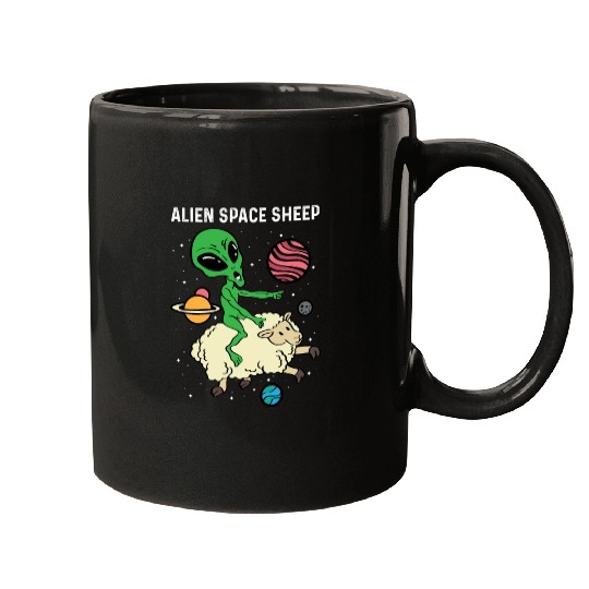 Alien Space Sheep Astronaut Or Space Pilot Gift Mugs