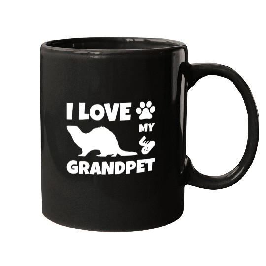I Love My Grandpet Ferret Mugs