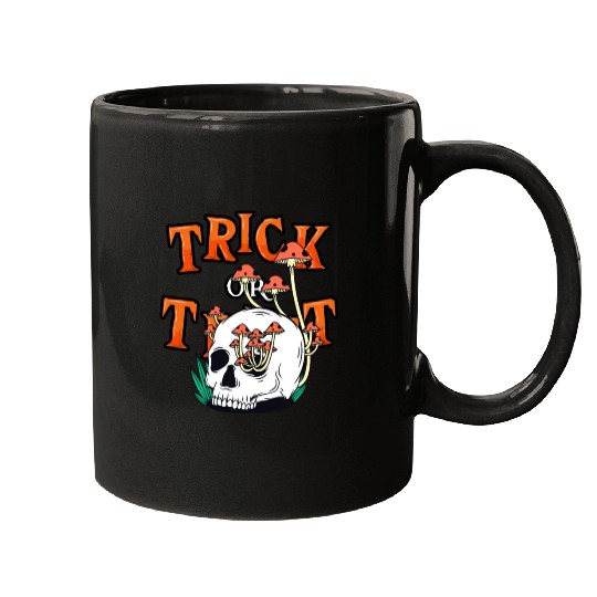 Trick or Treat People With Kindness Skeleton Hallo Mugs