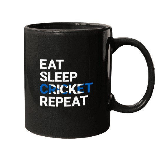 Eat Sleep Cricket Repeat Scotland Flag Sports Gift Mugs