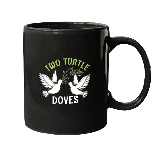 Two Turtle Dove Christmas Cute Birds Awesome Mugs